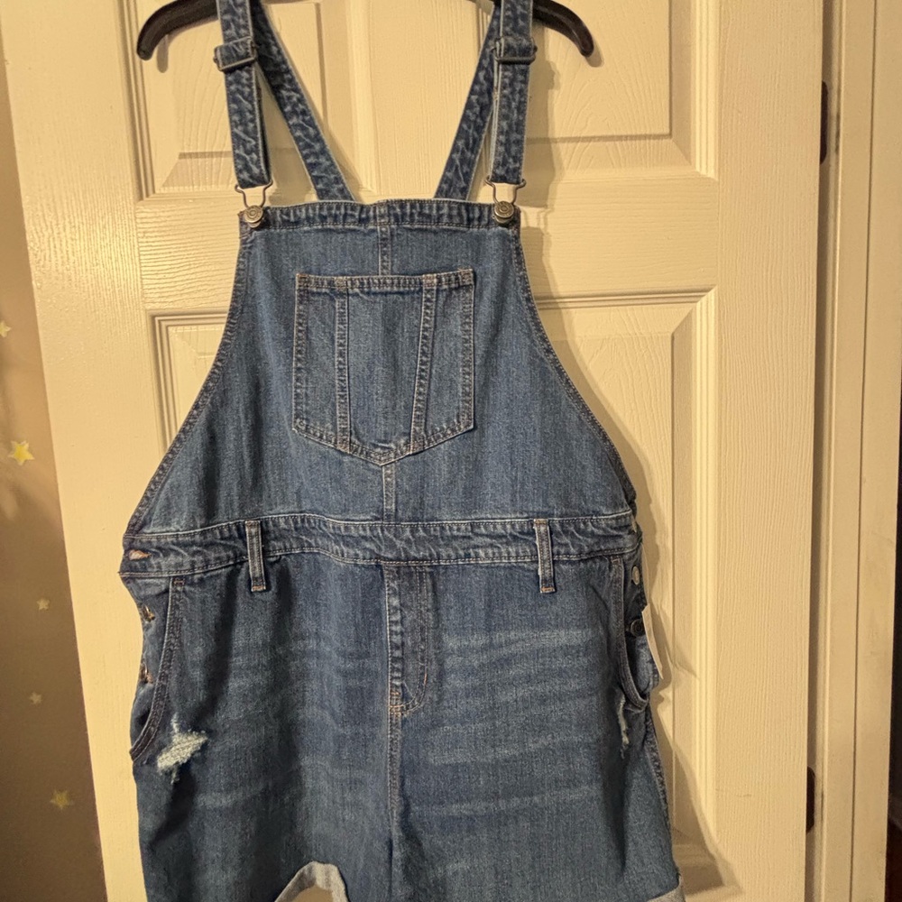 Ava & Viv Blue Jean Shorts with Adjustable Straps